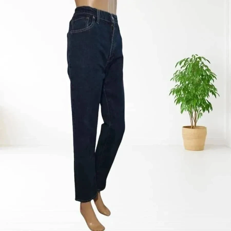 LEVI'S premium 512 - tapered straight fit - high waist - w32 L32 navy blue excellent condition – photo 3